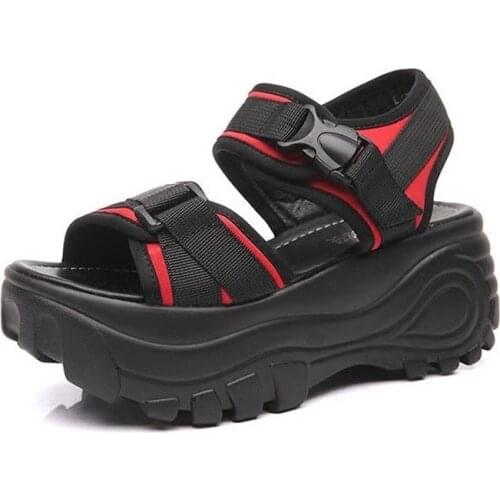 Dropshipping 2021 New Sandals Platform Wedges High Heels Slippers Gothic Creepers Comfort Women Slides Flip Flops