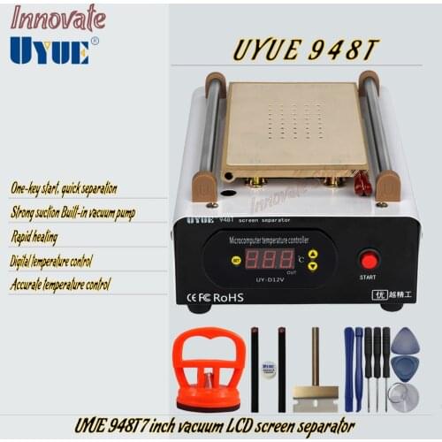LCD screen separator 7 inch UYUE 948T Built-in Vacuum Pump Screen Separator Split Screen Machine Phone Heating Platform