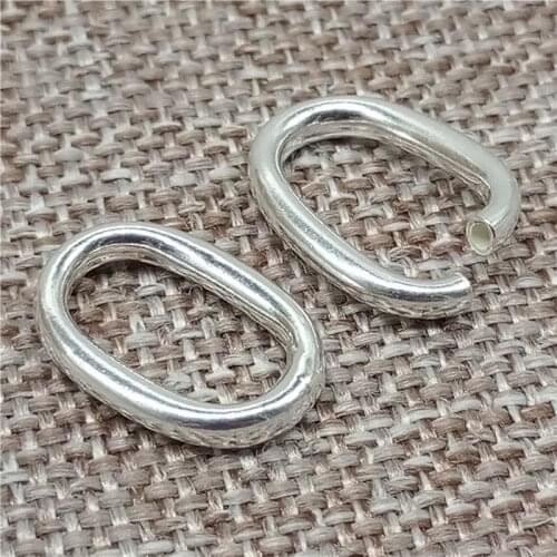 925 Sterling Silver Oval Jump Rings Open or Closed 14.5mm x 10mm 2mm Thickness for Bracelet Necklace