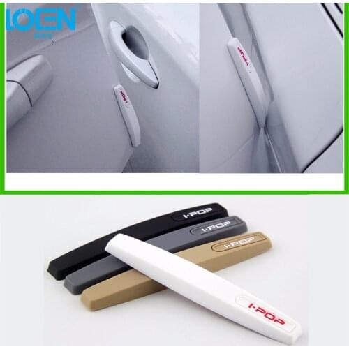 4pcs/lot Silicone Universal Car Crash Bar Anti Scratch Protector High Quality Car Side Door Edge Protection Guard Sticker I-POP
