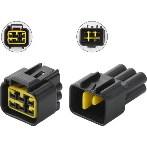 Black Furukawa FW-C-6M-B FW-C-6F-B 6 Pin Waterproof Window LifterIgnition Coil Plug Auto Connector For Ford Mondeo