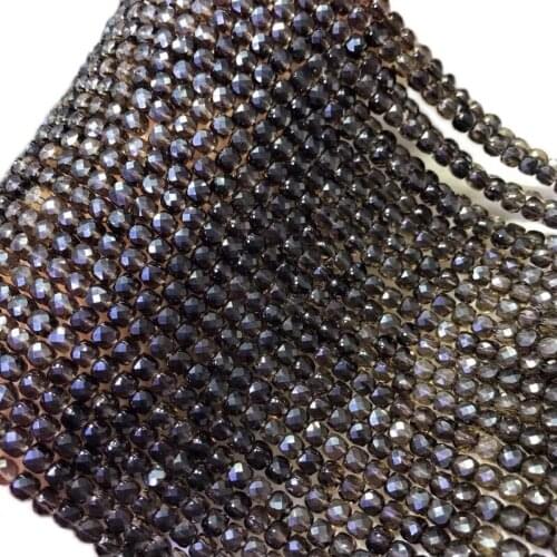 Smoky Quartz square faceted 4-5mm for DIY jewelry making loose beads FPPJ wholesalenature gem stone