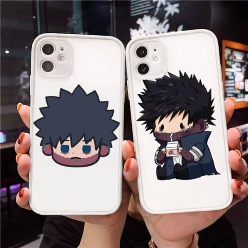 My hero academia Phone Case For iPhone 12 11 Mini Pro XR XS Max 7 8 Plus X Matte transparent White Cover