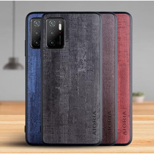 Case for Xiaomi Poco M3 Pro 5G Funda Luxury Vintage Bark pattern Leather Phone Cover for xiaomi poco m3 pro 5g case Coque
