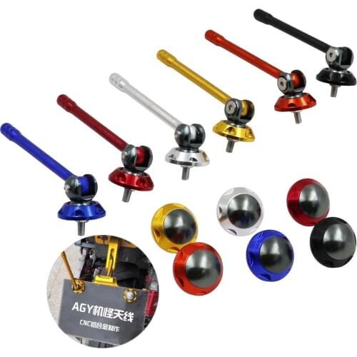 Motorcycle Decorative Antenna for Motorcycle Locomotive Aluminum Alloy Universal License Plate Decorate Antenna Fashion Antenna