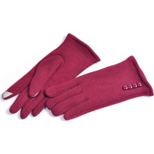 Hot Solid Color Gloves Women Korean Fashion Warm Outdoor Riding In Winter Can Touch Screen Winter Ski Gloves Tide