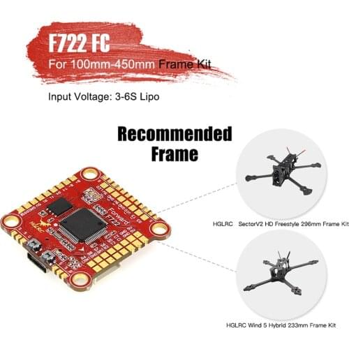 HGLRC Forward F722 F722 MINI 3-6S F7 Flight Controller STM32F722 RET6 for 100-450mm RC FPV Racing Drone