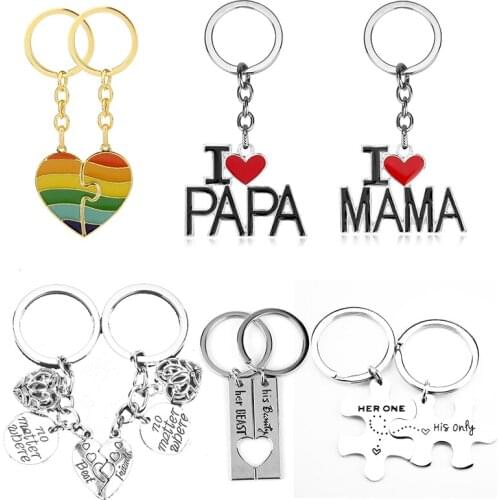 HEYu Creative Keychain Friendship Hear Pendant Key Chain Rings No Matter Where Best Friend Key Holder Accessories Souvenirs