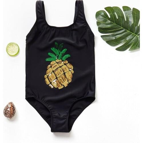 Pineapple Girls Swimwear 7~13Years Children Swimsuit One Piece Girls Swimsuit Kid girls Bathing suit Beach wear K517