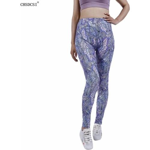 CHSDCSI 2021 New Print Leggings Women Workout Legging Spandex Leggins Fitness Leggin Activewear Gym Mujer Ankle Length