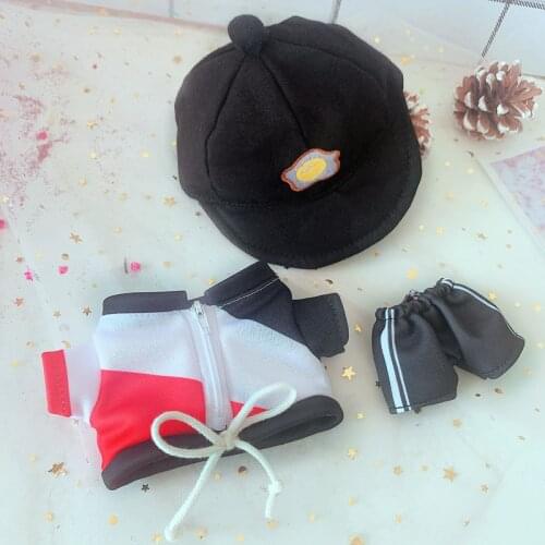 [MYKPOP]KPOP Dolls Clothes & Accessoires- Cap Jersey Trousers 3pcs for 20cm Dolls(without doll) Fans Collection SC20121611