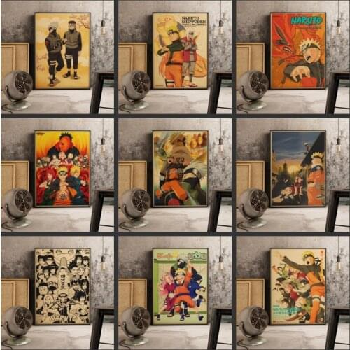 Anime Cartoon comics Poster Bar Kids Room Home Decor Retro Quality Canvas Painting Art Decor Wall Decor