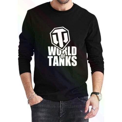 World Of Tank Logo Classic Black T-Shirt 2021 Newest Summer Mens Long Sleeve Popular Tees Shirt Tops Novel Unisex