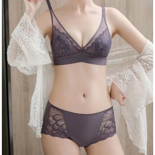 Sexy Lace embroidery Bras set For Women Bra Bralette Womens Underwear sets Delicate Embroidery Lingerie Brassiere Pants matching