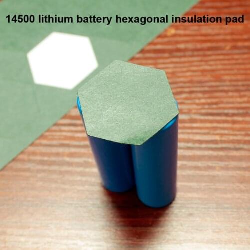 100pcs/lot 14500 Lithium Battery Pack Hexagonal Insulation Pad Polygon Solid Package Barley Paper Gasket Meson diameter 38MM