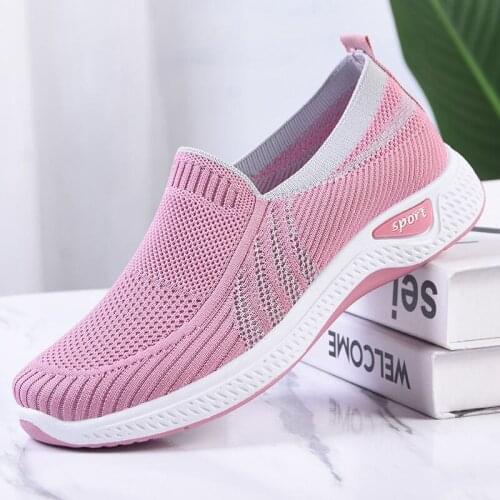 Cloth Shoes Womens Net Shoes Breathable Lightweight Single Shoes Female Shoes Summer Non-slip Womens Sports Shoes