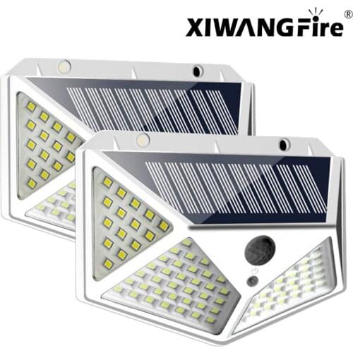 Outdoor LED Solar Street Wall Light PIR Motion Sensor Dimmable Lamp Waterproof Lamp Solar Powered Wall Lamp Garden Decoration