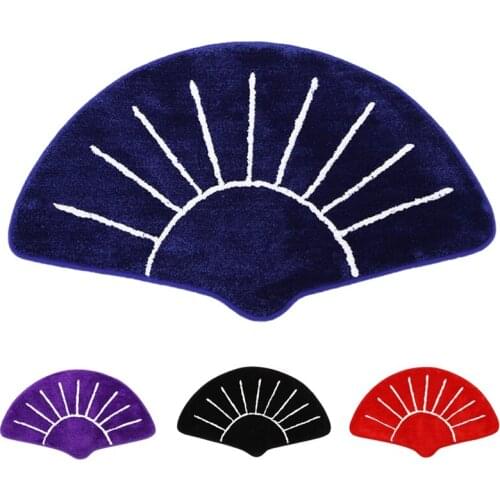 Kitchen And Bedroom Absorbent Carpet Floor Mats Family Bathroom Simple Fan-Shaped Carpet Ins Carpet