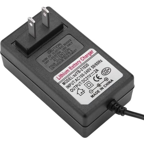 DC 21V 2A Lithium Battery Charger EU/US Plug AC 100-240V Power Supply Adapters For Electric Scooter balance car Skateboard