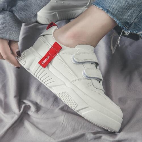 2021 Women Platform Sneakers Female Genuine Leather Walking chunky sneakers Loafers For Women White Casual Flat Vacation shoes