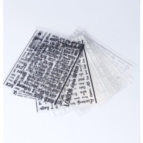 1pc 3D Stickers for Nails Words Slider Nail Art Nail Foil Manicure Adhesive Tips Decals DIY Polish Decoration Stickers Designer