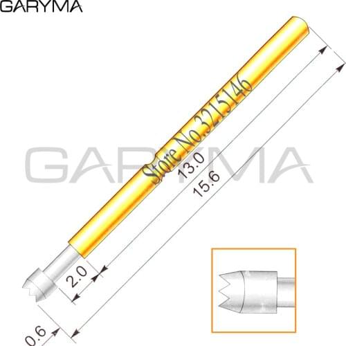 100Pcs in a Pack P058-H Spring Test Probes Pogo Pin Length 15.6mm Stroke Spring Froce:70g Tool Wholesale