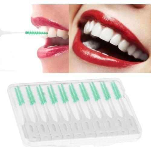 20pcs Interdental Floss Brushes Dental Teeth Oral Care Clean Soft Between Interdental Floss Brushes Massage Gums Toothpick