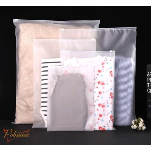 48pcs Multi-Size Matte Plastic Storage Bag Travel Bags Lock Valve Slide Seal Packing Bags Clothes T-shirt Pants Organizer