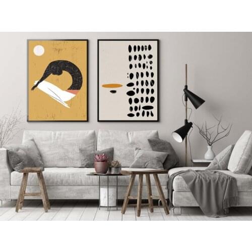 African Dancing Women Wall Art Picture Canvas Poster Nursery Print Minimalist Painting Decor No Frame Room Decor