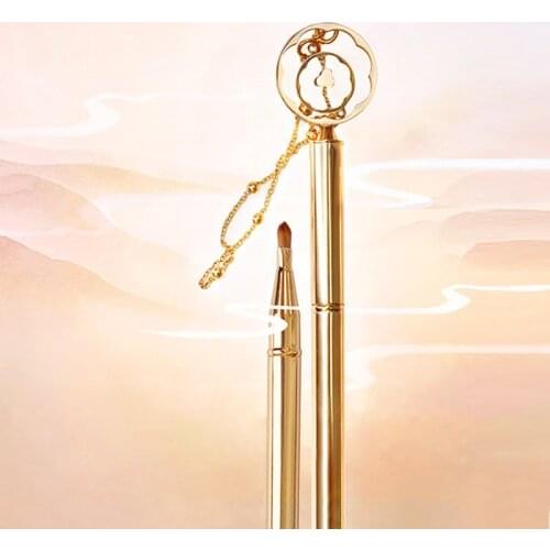 Cy Three Thousand Color Gold Hairpin Lip Brush Portable Lip Brush Eye Shadow Brush Face Powder Blush Brush Free Shipping