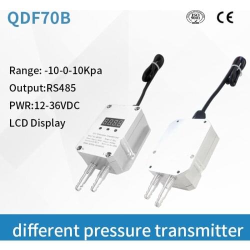 QDF70B Wind Differential Pressure Transmitter Sensor RS485 Air Differential Pressure Transmitter transducer lcd display