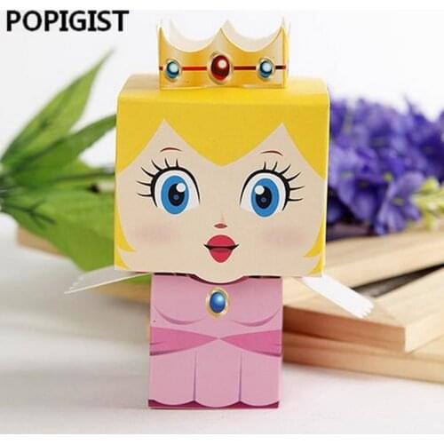 Baby shower decoration Mario candy box for wedding gifts package Super Marie Bros princess 50pcs Bride + 50pcs Groom