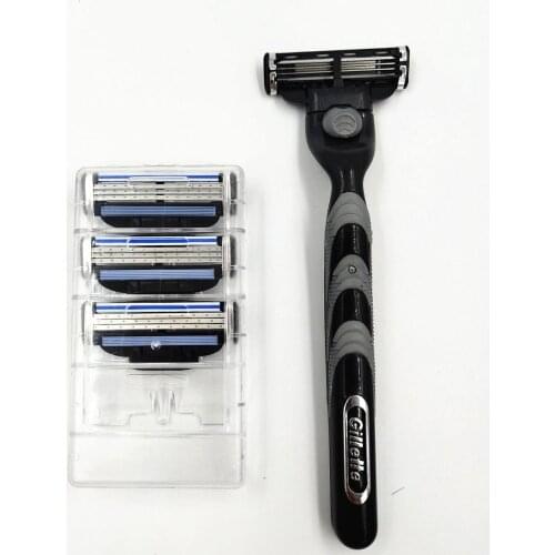 Gillettee mach 3 Shaving Safety Razor Holder Face Shaver Cassettes Shave Beard Case With Replacebale Blades For Men