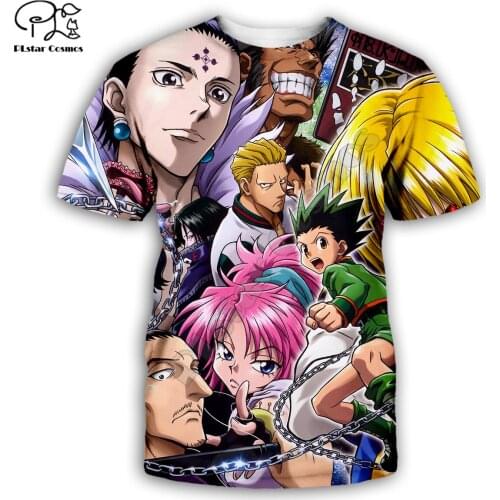 PLstar Cosmos Full-time hunter 3D Printed Men for women t shirt Harajuku summer Short sleeve shirt Casual T-shirt top style-1