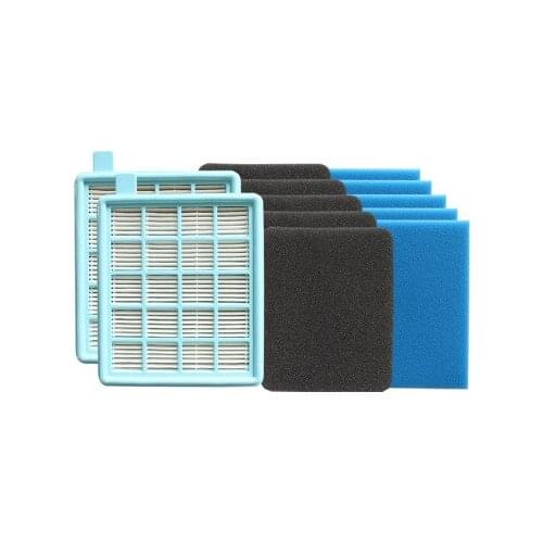 Top Quality Can Track 2pcs HEPA Filter &10pcs Filter Cotton for Philips FC8470 FC8471 FC8632 FC8630 FC8634 FC8645 FC9520 FC9521