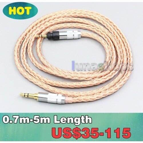 2.5mm 4.4mm XLR 3.5mm 16 Core 99% 7N OCC Earphone Cable For Shure SRH840 SRH940 SRH440 SRH750DJ Philips SHP9000 SHP8900 LN006771