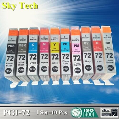 10PK Compatible Ink Cartridges For PGI72 , PGI-72 For Canon Pixma Pro 10