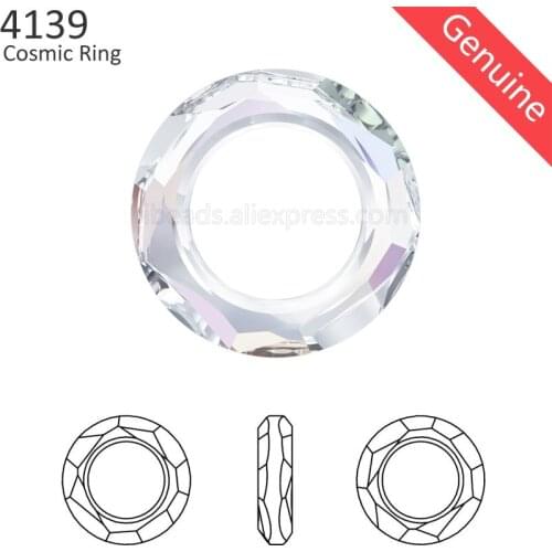1 piece) 100% Original Crystal from Swarovski 4139 Cosmic Ring made in Austria loose beads Rhinestone for DIY jewelry making