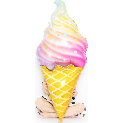 Summer rainbow ice cream party foil balloon Childrens birthday party sweet pink chocolate food decoration cake donut baloon