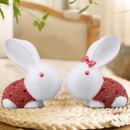 Cute rabbit ornaments jewelry decorations Home Furnishing porch wine children room decor wedding gift
