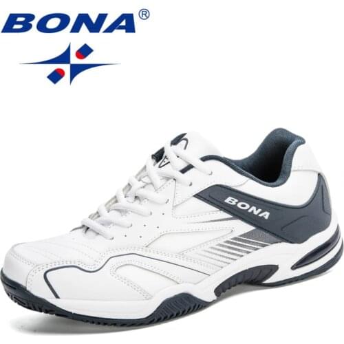 BONA 2020 New Designers Chaussures De Tennis Shoes Men Sneakers Action Leather Walking Shoes Mansculino Fitness Trainer Footwear
