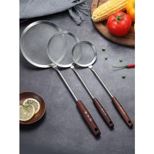 Stainless Steel Soymilk Filtration Colander Household Kitchen Fried Oil Residue Filter Hot Pot Noodles Strainer Dumplings