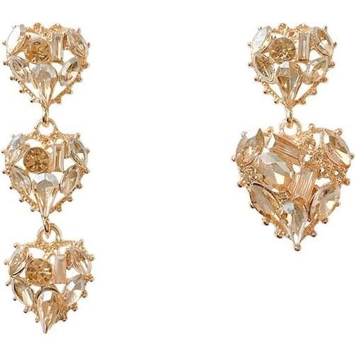 2020 New Fashion Wild Earrings Peach Heart Asymmetric Earrings Hypoallergenic High Quality Earrings