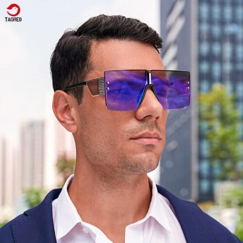 Woman trendy fashion sunglasses New luxury brand Italy design 2021 punk sunglasses outdoor man retro big one size glasses TAORED