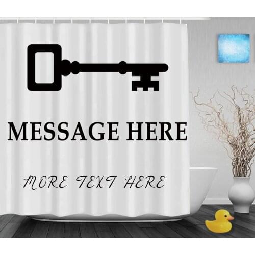 Personalized Old Vintage Key Shower Curtain Custom Message Decor Bathroom Shower Curtains Polyester Fabric With Hooks