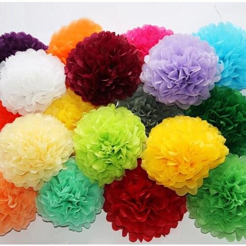 30 Colors 16" (40CM) Pom Poms Ball-Tissue Paper Pom Poms Flower-Weddings-Home-Decor Craft-Party 50 pcs /Lot Free shipped by DHL