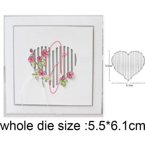 Craft dies Heart Background Border Metal Cutting Dies Stencils Dies for DIY Scrapbooking dies Album Paper Card Embossing Die Cut