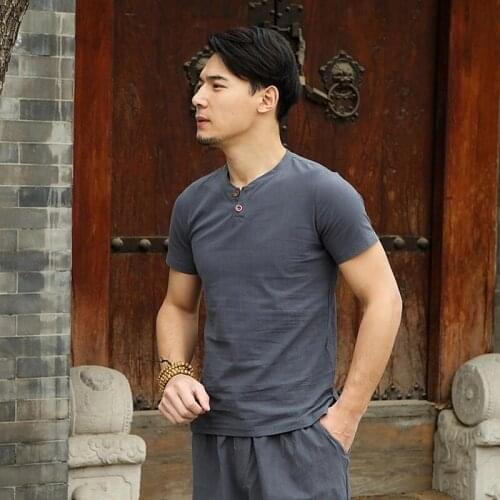 Chinese shirt bouse men traditional chinese clothing for men male Chinese mandarin collar shirt kung fu outfit tops TA377