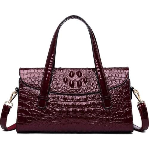 New Fashion Alligator Women Handbags European Design Split Leather Ladies Shoulder Bags Female Girl Brand Luxury Crossbody Bag