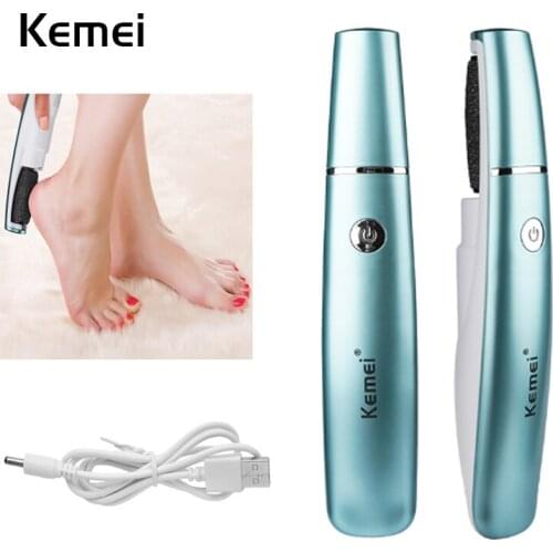 KM-2510 Electric Foot Sharpener Device Callus Remover USB Portable Electronic Foot File Pedicure Tool To Remove Dead Skin 40D